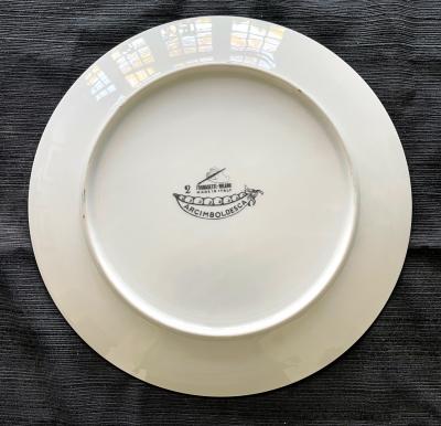 Atelier Fornasetti Five Ceramic Plate with Vegetable Face Fornasetti