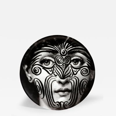 Atelier Fornasetti Fornasetti Themes Variations Porcelain Plate Number 9 Maori Tatoos
