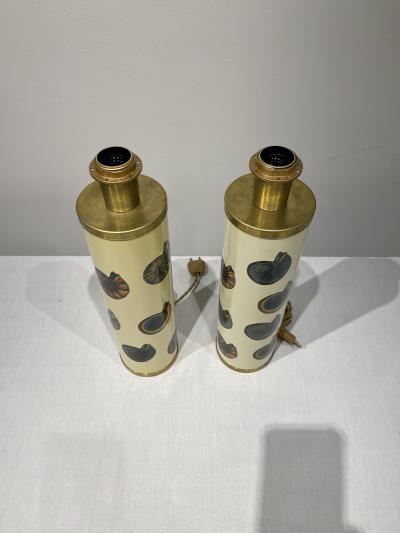 Atelier Fornasetti Pair of Table Lamp by Fornasetti Nautilus 