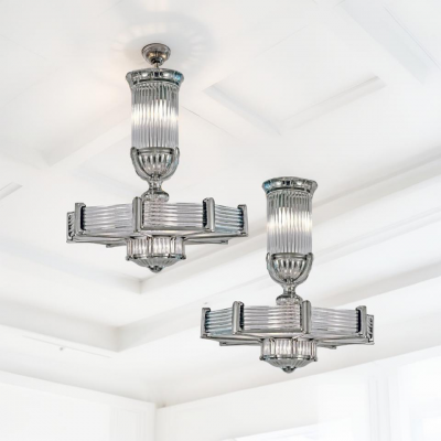 Atelier Petitot Pair of French Art Deco chandeliers by Atelier Petitot