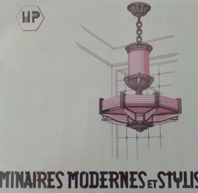 Atelier Petitot Pair of French Art Deco chandeliers by Atelier Petitot