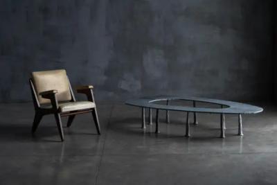 Atelier Serruys Resourcer Galva Elipse Coffee Table by Atelier Serruys Belgium 2024