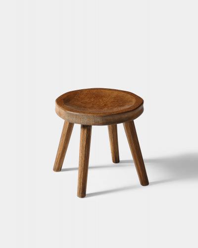 Atelier de Marolles Elm Stool by Atelier Marolles France c 1960