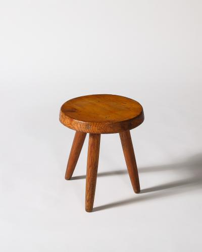 Atelier de Marolles Elm Stool by Atelier Marolles France c 1960