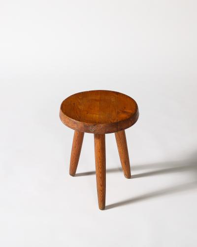 Atelier de Marolles Elm Stool by Atelier Marolles France c 1960