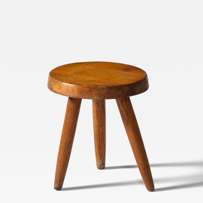 Atelier de Marolles Elm Stool by Atelier Marolles France c 1960