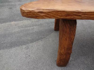 Atelier de Marolles French Brutalist Elm Dining Table Or Center Table By Atelier Marolles