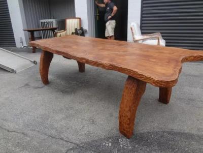 Atelier de Marolles French Brutalist Elm Dining Table Or Center Table By Atelier Marolles