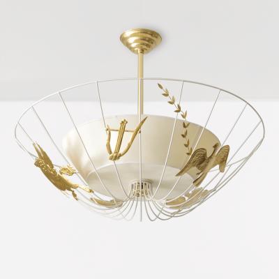 Atellje Lyktan HANS BERGSTROM PEGASUS PENDANT ATELLJE LYKTAN AHUS SWEDEN 1940S