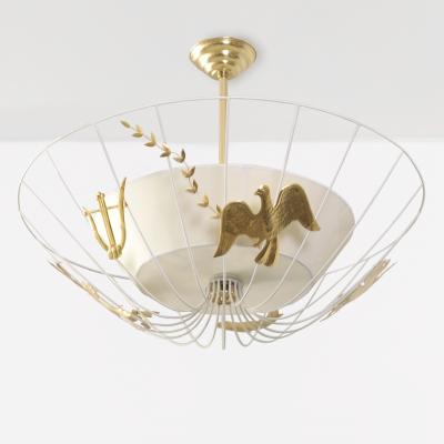 Atellje Lyktan HANS BERGSTROM PEGASUS PENDANT ATELLJE LYKTAN AHUS SWEDEN 1940S