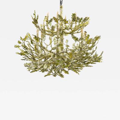 Attilio Maggia Rosa Oak Tree Leaves Chandelier