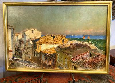 Attilio Simonetti 1843 1925 Village Scene