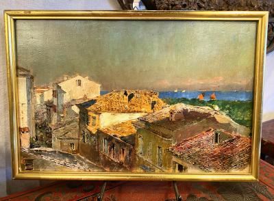 Attilio Simonetti 1843 1925 Village Scene