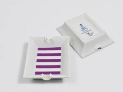 Augarten Porzellanmanufaktu Pair Augarten Vienna Purple Midcentury Fine Porcelaine Ashtrays Austria 1950s