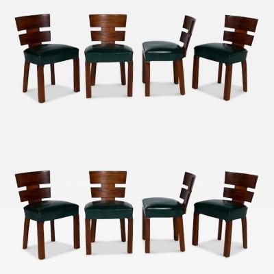 Auguste Vallin Auguste Vallin 1881 1967 Set of 8 Modernist Chairs