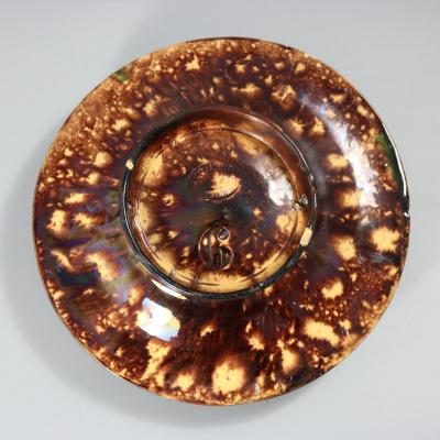 Augusto Baptista de Carvalho Palissy Majolica Frog Plate