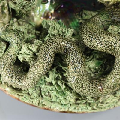 Augusto Baptista de Carvalho Palissy Majolica Frog Plate