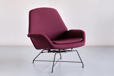 Augusto Bozzi Augusto Bozzi Lotus Adjustable Lounge Chair Saporiti Italy 1960s