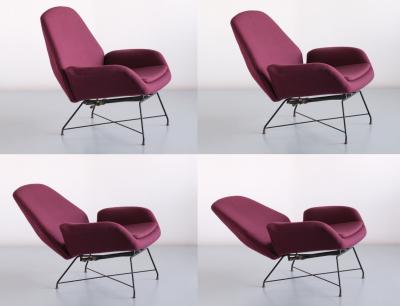 Augusto Bozzi Augusto Bozzi Lotus Adjustable Lounge Chair Saporiti Italy 1960s