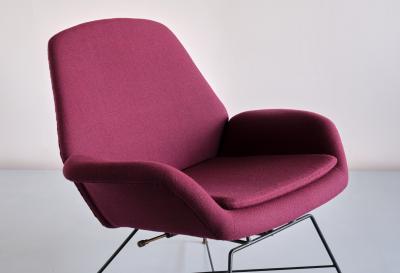 Augusto Bozzi Augusto Bozzi Lotus Adjustable Lounge Chair Saporiti Italy 1960s