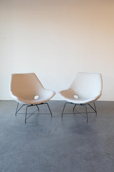 Augusto Bozzi Kosmos Lounge Chairs by Augusto Bozzi for Saporiti 1950