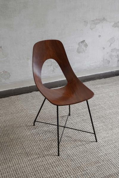 Augusto Bozzi Pair of Ariston Model Chairs by Augusto Bozzi for Saporiti Italy 1950s