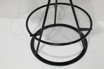 Augusto Bozzi Saporiti Leather and Suede Swivel Bar Stools Set of Five 