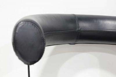Augusto Bozzi Saporiti Leather and Suede Swivel Bar Stools Set of Five 