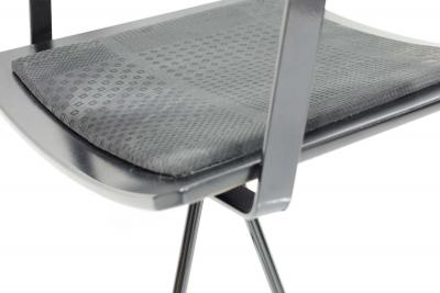 Augusto Bozzi Saporiti Leather and Suede Swivel Bar Stools Set of Five 