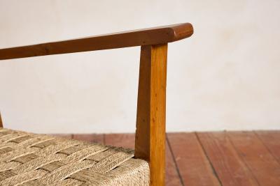 Augusto Romano 1950s Italian Woven Bench