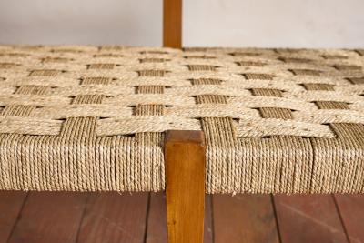 Augusto Romano 1950s Italian Woven Bench