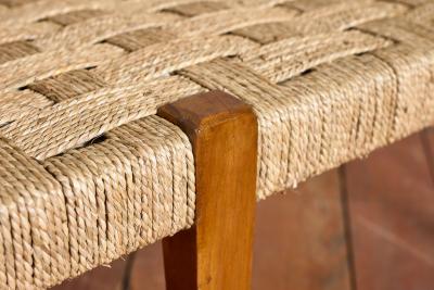 Augusto Romano 1950s Italian Woven Bench
