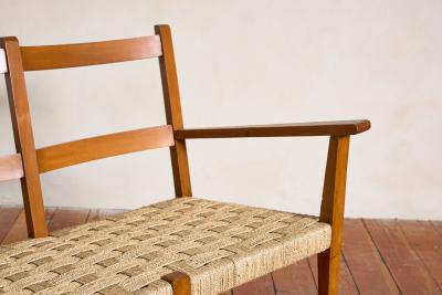 Augusto Romano 1950s Italian Woven Bench