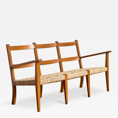 Augusto Romano 1950s Italian Woven Bench