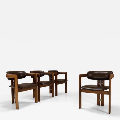 Augusto Savini Set of Four Pamplona Dining Chairs by Augusto Savini for Pozzi Italy 1965