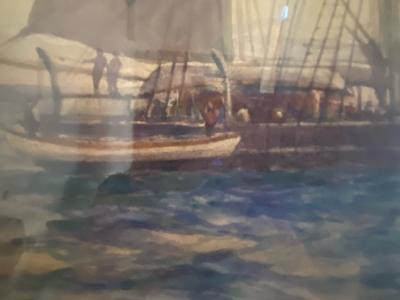 Augustus Morton Hely Smith WATERCOLOR IN ORIGINAL ART NOUVEAU FRAME BY AUGUSTUS MORTON HELY SMITH