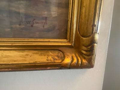 Augustus Morton Hely Smith WATERCOLOR IN ORIGINAL ART NOUVEAU FRAME BY AUGUSTUS MORTON HELY SMITH