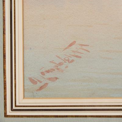 Augustus Osborne Lamplough Large pair of Orientalist watercolours by Augustus Osborne Lamplough