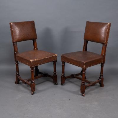 Augustus Welby Northmore Pugin AWN Pugin Six Gothic Revival Oak Dining Chairs Probably for the House of Lords