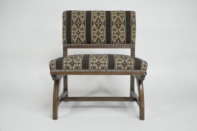 Augustus Welby Northmore Pugin E W Pugin attri A Gothic Revival oak duet chair with a wider than usual seat 
