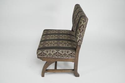 Augustus Welby Northmore Pugin E W Pugin attri A Gothic Revival oak duet chair with a wider than usual seat 