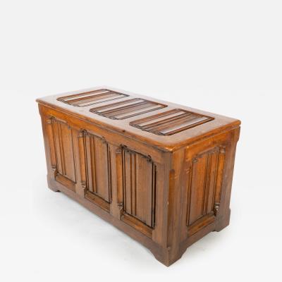 Augustus Welby Northmore Pugin Large Gothic Revival Style Carved Oak Blanket Chest in the Style of A W N Pugin