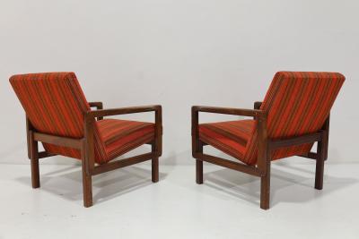 Aulis Leinonen Aulis Leinonen Model 1416 Lounge Chairs in Teak and Upholstery 1960s