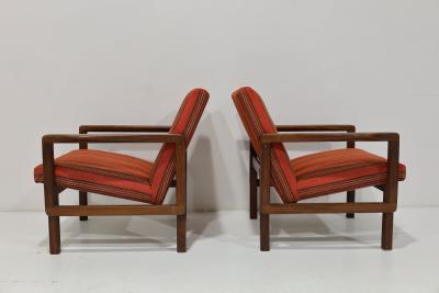 Aulis Leinonen Aulis Leinonen Model 1416 Lounge Chairs in Teak and Upholstery 1960s