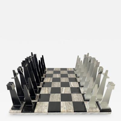 Austin Cox Aluminum Midcentury Modern Chess Set by Austin Cox for Alcoa