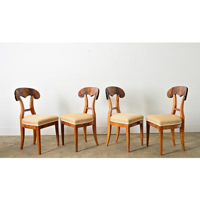 Austrian 19th Century Set of Four Biedermeier Chairs