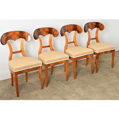 Austrian 19th Century Set of Four Biedermeier Chairs