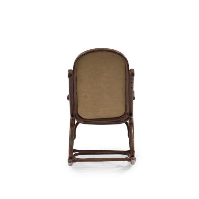 Austrian Bentwood Scroll Leather Rocking Chair
