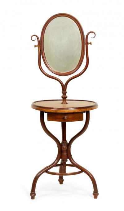 Austrian Bentwood Shaving Stand Dressing Mirror