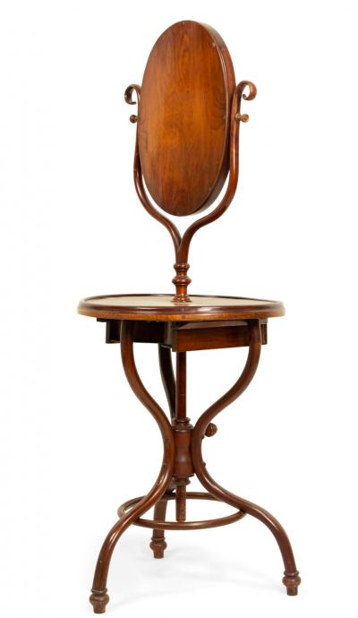 Austrian Bentwood Shaving Stand Dressing Mirror